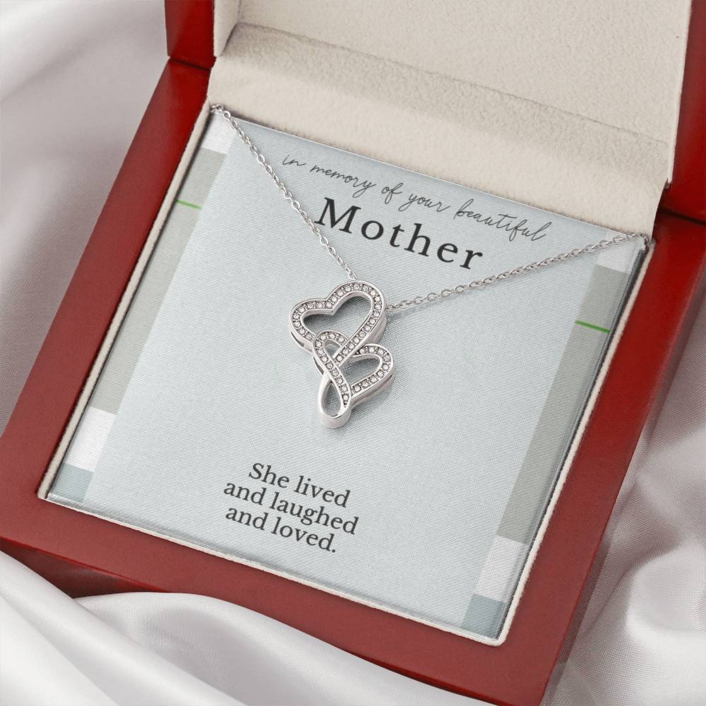 To My Mom Necklace 1 Double Hearts Necklace