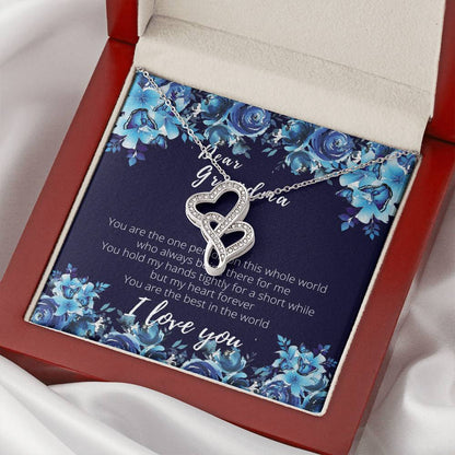 Gorgeous  For Grandma Double Hearts Necklace