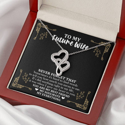To My Future Wife   Double Hearts Necklace