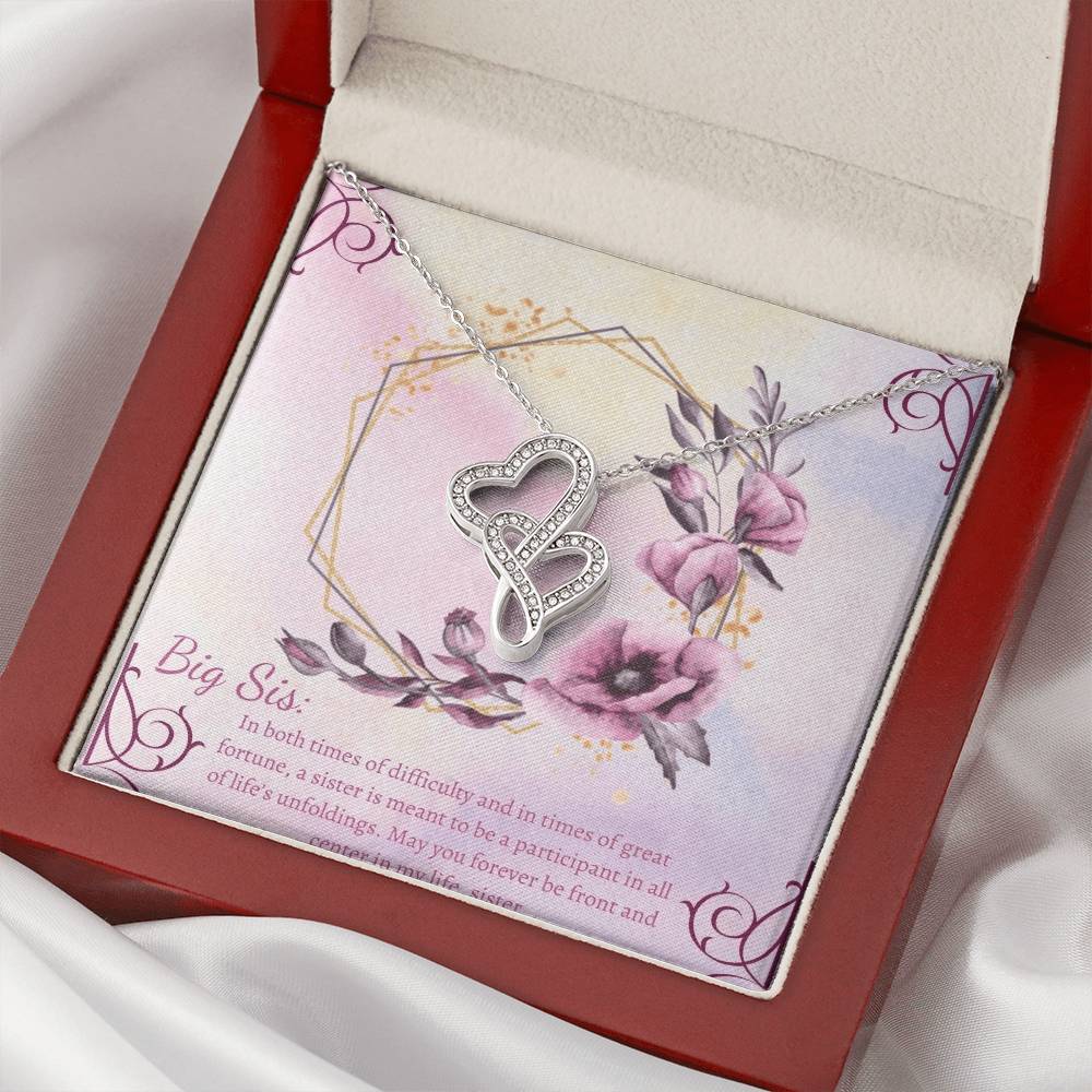 Gift For Sister Sister Birthday Gift Giggles Sister Gift  Sisters Necklace  Big Sister Gift Double Hearts Necklace