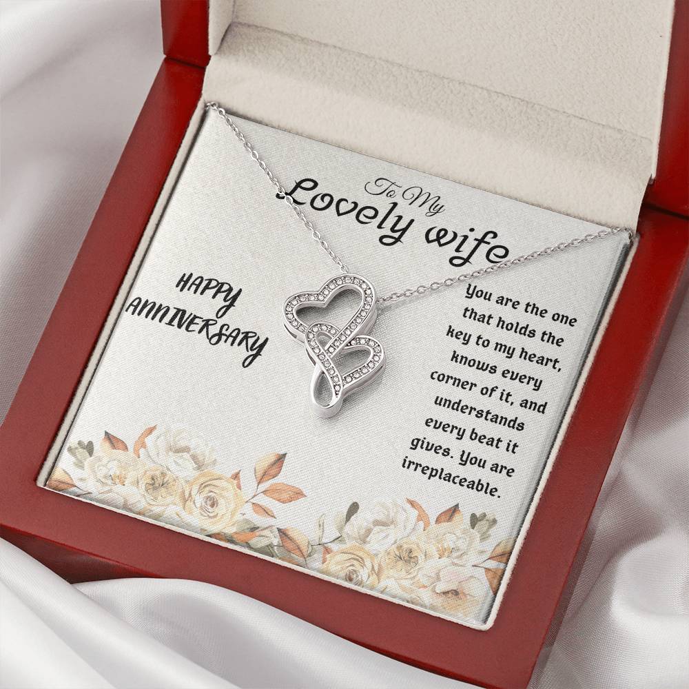 Lovely Wife - Heart Beat Double Hearts Necklace