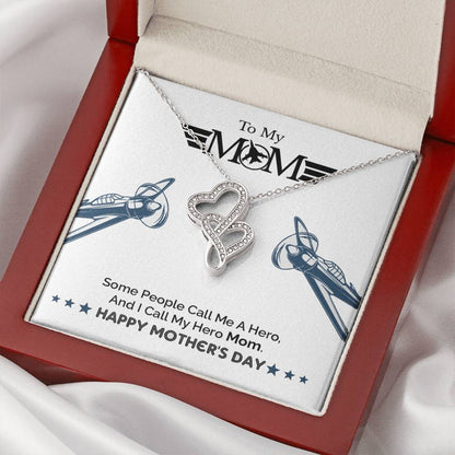 My Hero Mom Double Hearts Necklace