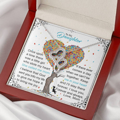 To My Daughter  1 Double Hearts Necklace