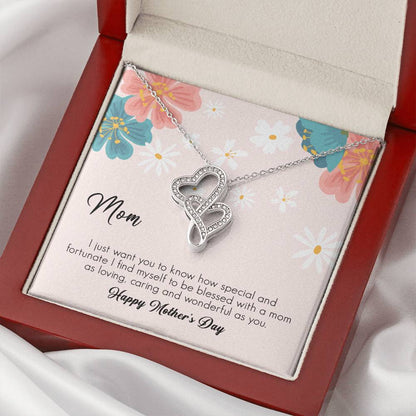 Mother's Day Gift  Necklace For Mom  Mother's Day Necklace  Best Gift For Mom  Mother's Day Necklace Double Hearts Necklace