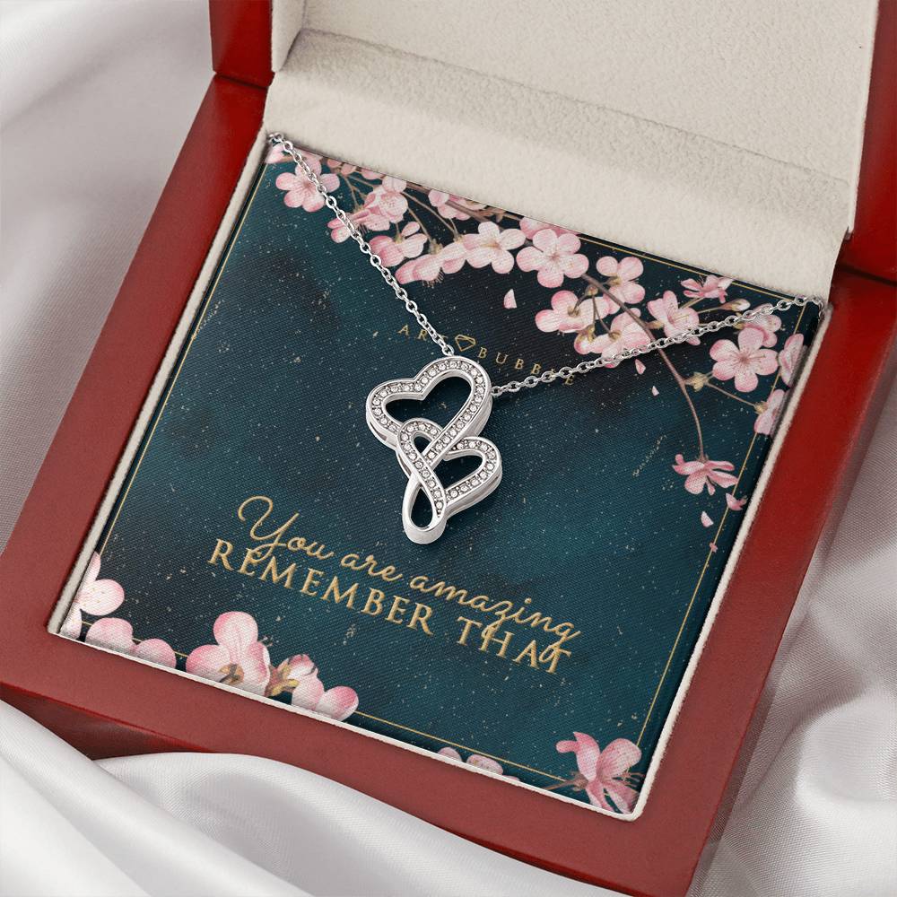 Hearts Necklace Gift For Women Double Hearts Necklace