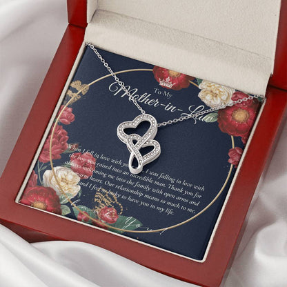 Mother In Law Gift  Mom In Law Jewelry  Mother's Day Gift For Mother-In-Law  Gift For Mother In Law  Mother-In-Law Nec Double Hearts Necklace