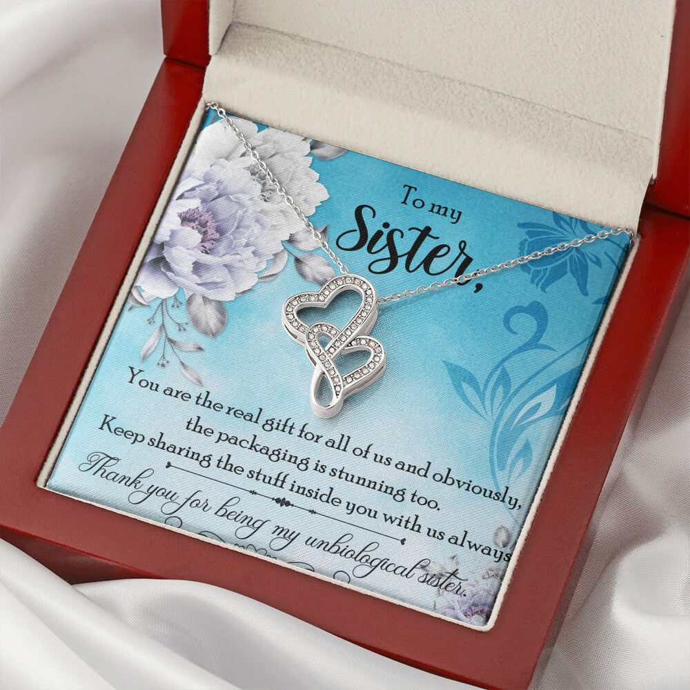 Sisters Necklacelove Hearts To My Sister Sisters At Heart Best Friend Gift Jewelry Best Friend Sisters Necklace Bff Ne Double Hearts Necklace