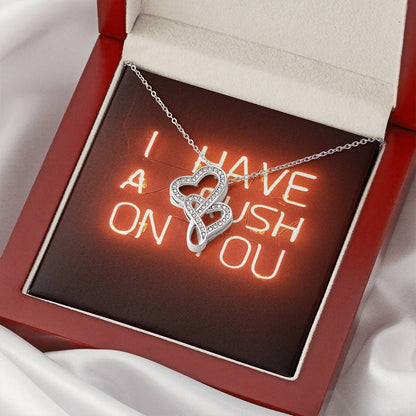 Necklace For Your Love Bird Double Hearts Necklace