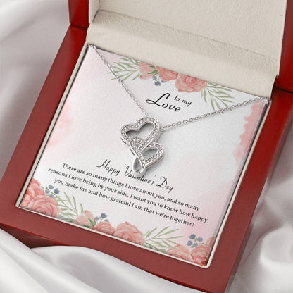 Girlfriend Necklace Girlfriend Gift Girlfriend Birthday Gift Girlfriend Anniversary Gift Girlfriend Gift Necklace Girl Double Hearts Necklace