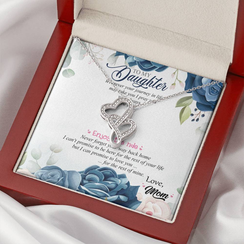 To My Daughter -  6 Double Hearts Necklace