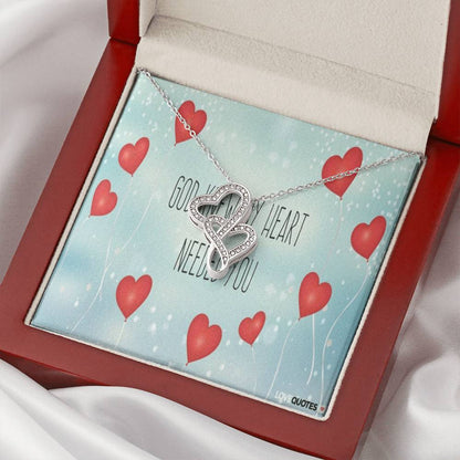 Gift For Wife - Mothers Day Gifts - Mother's Day Necklace To My Beautiful Mom Necklace Mothers Day Gift From Son Mom D Double Hearts Necklace