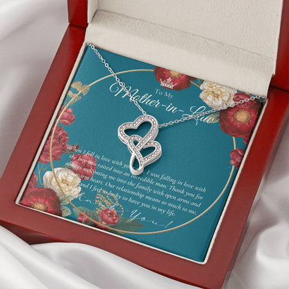 Mother In Law Gift  Mom In Law Jewelry  Mother's Day Gift For Mother-In-Law  Gift For Mother In Law  Mother-In-Law Nec 2 Double Hearts Necklace
