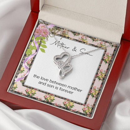 Mother & Son  Double Hearts Necklace