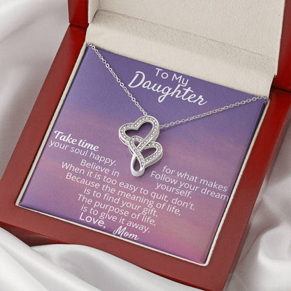 Take Time For -  Double Hearts Necklace