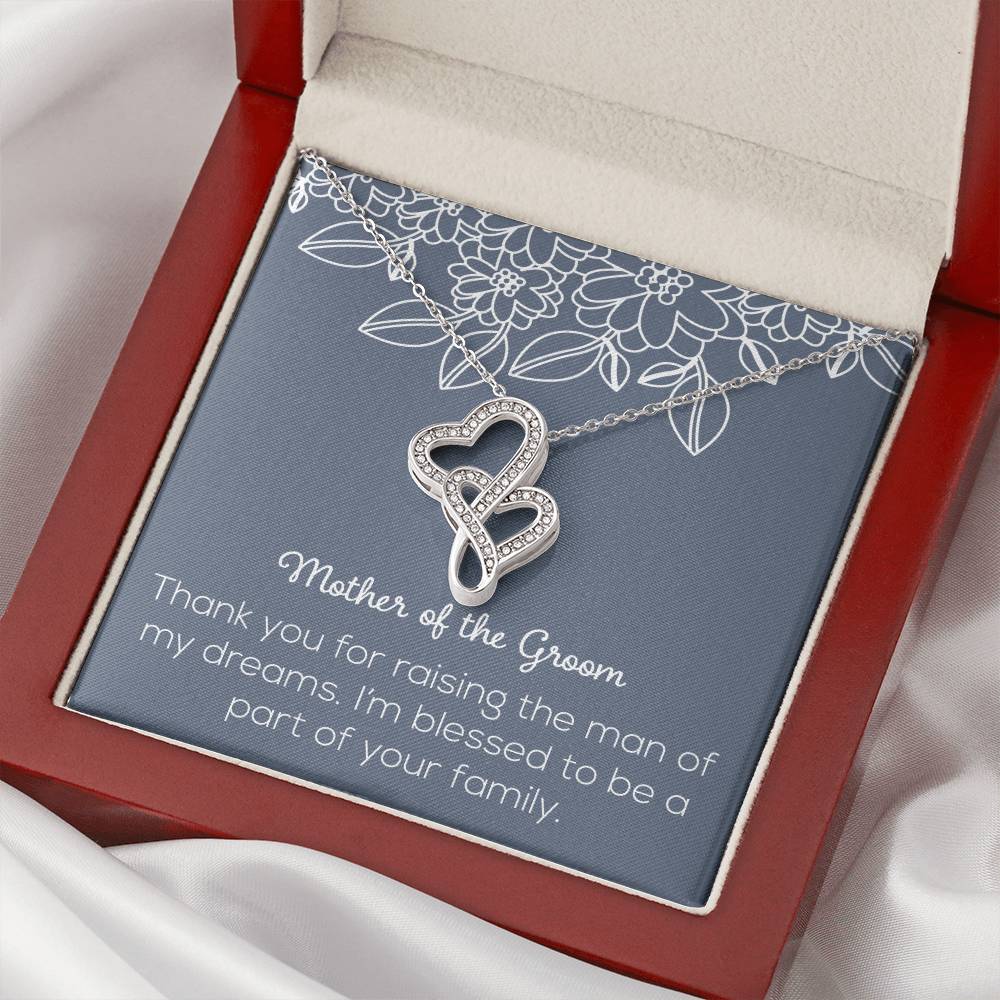Mother Of The Groom Double Hearts Necklace