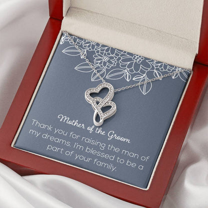 Mother Of The Groom Double Hearts Necklace