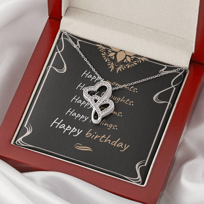 Happy Birthday - Spark Romance With This Necklace Double Hearts Necklace