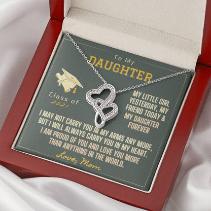 Daughters Graduation Necklace 1 Double Hearts Necklace