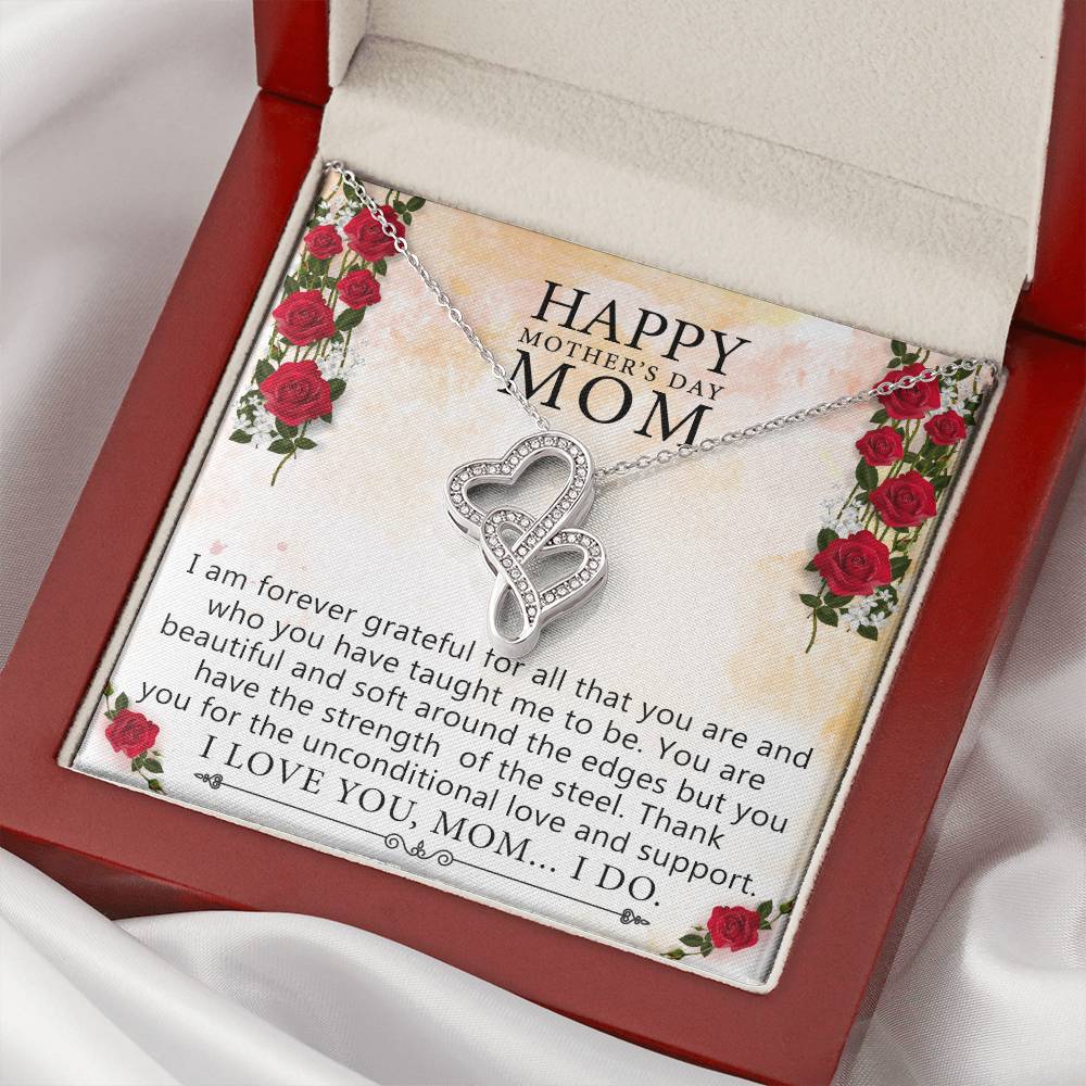 Mother's Day Gifts For Mom From Daughter Double Hearts Necklace