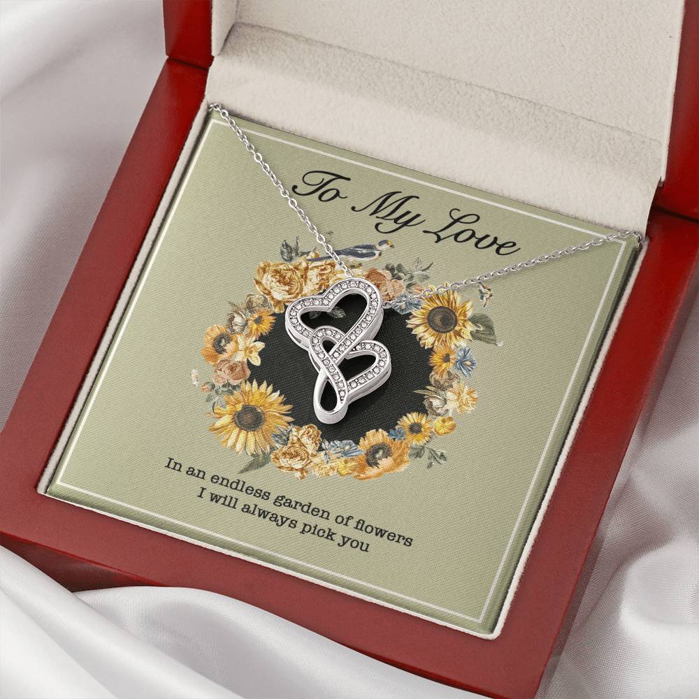 Girlfriend Necklace Valentine Gifts For Girlfriend Necklace For Girlfriend Birthday Gift For Girlfriend Girlfriend Gif Double Hearts Necklace