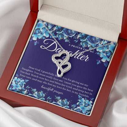 To My Graduation Daughter Double Heart Necklace Gift - Gift For Daughter From Mom - Daughter's Birthday - Daughter's G Double Hearts Necklace