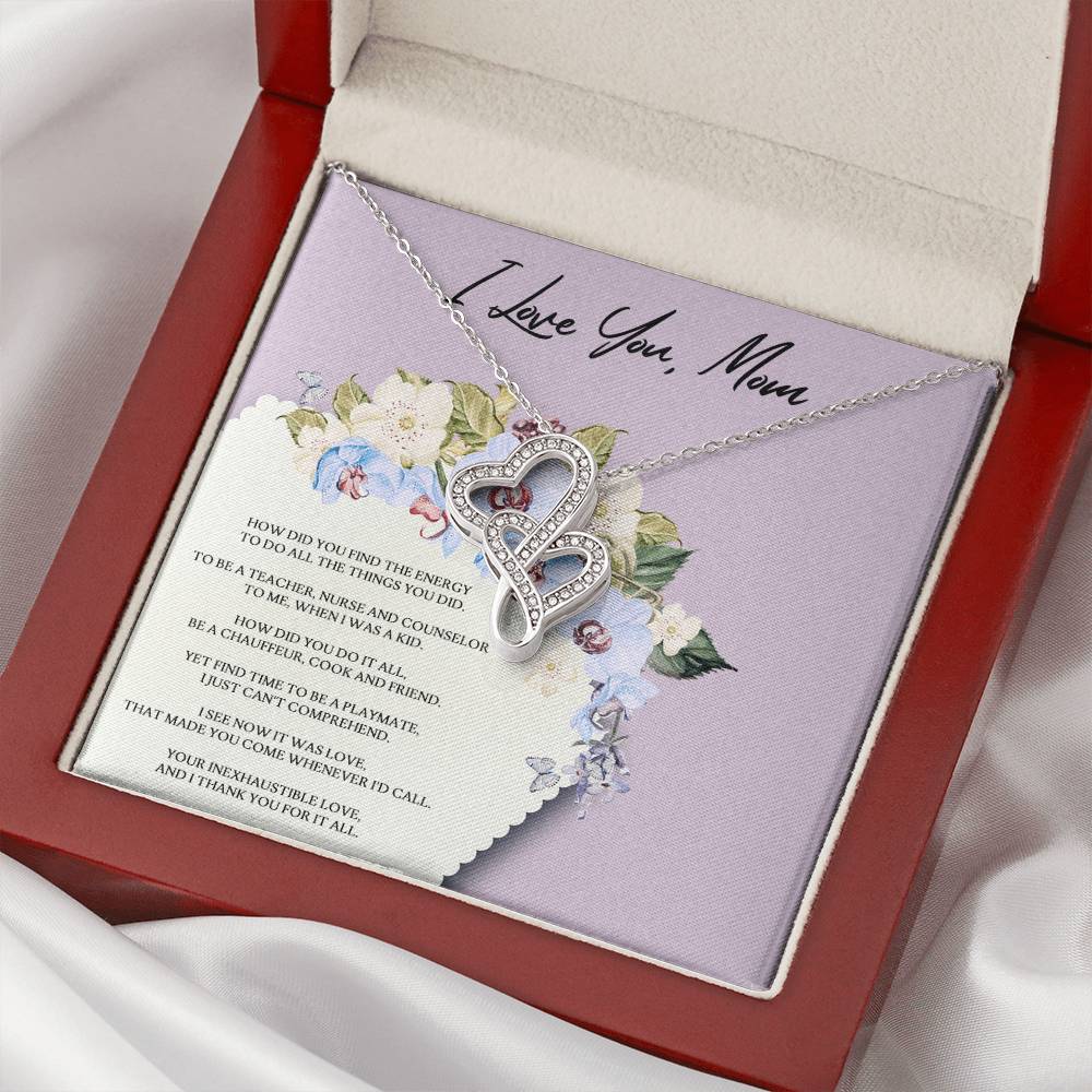 Mother's Day Gift From Daughter To Mom Forever Love Gift For Mom 1 Double Hearts Necklace