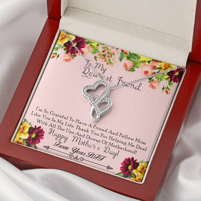 Personalized Gift To My Mom Necklace Birthday Valentines Gift To My Mother Mom Necklace To My Mom Necklace To My Mom M Double Hearts Necklace