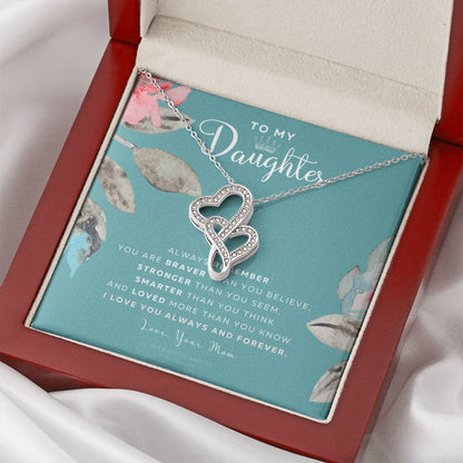 To My Daughter Live Your Dreams Dragonfly Necklace Gift For Daughter From Dad Daughter Birthday Graduation Christmas P Double Hearts Necklace