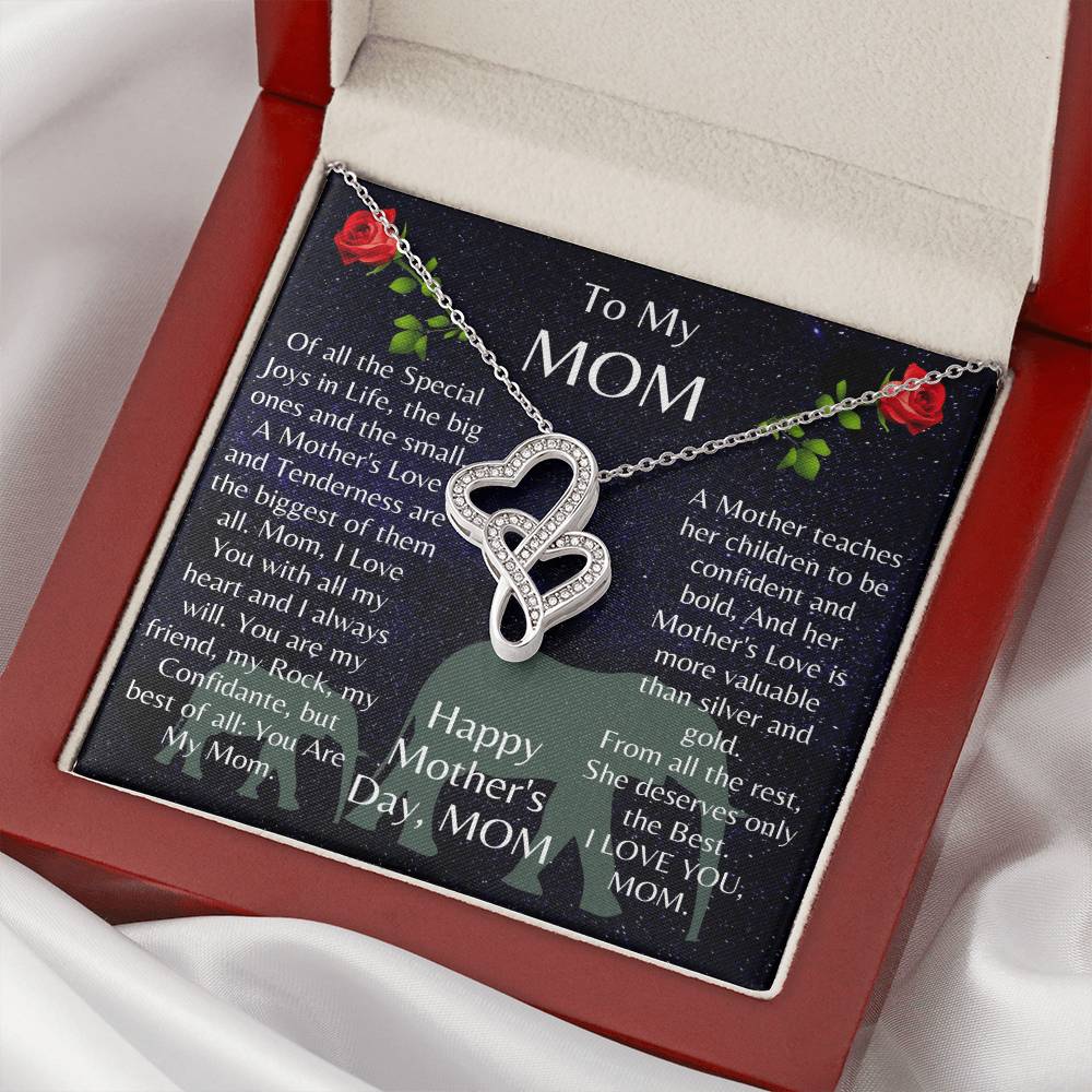 Exquisitely Beautiful The  For Mom ???? Double Hearts Necklace