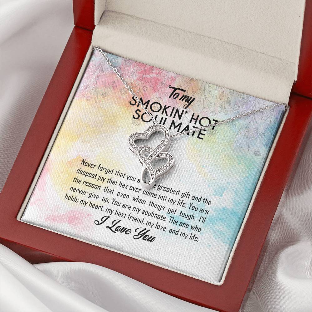 To My Soulmate 1 Double Hearts Necklace