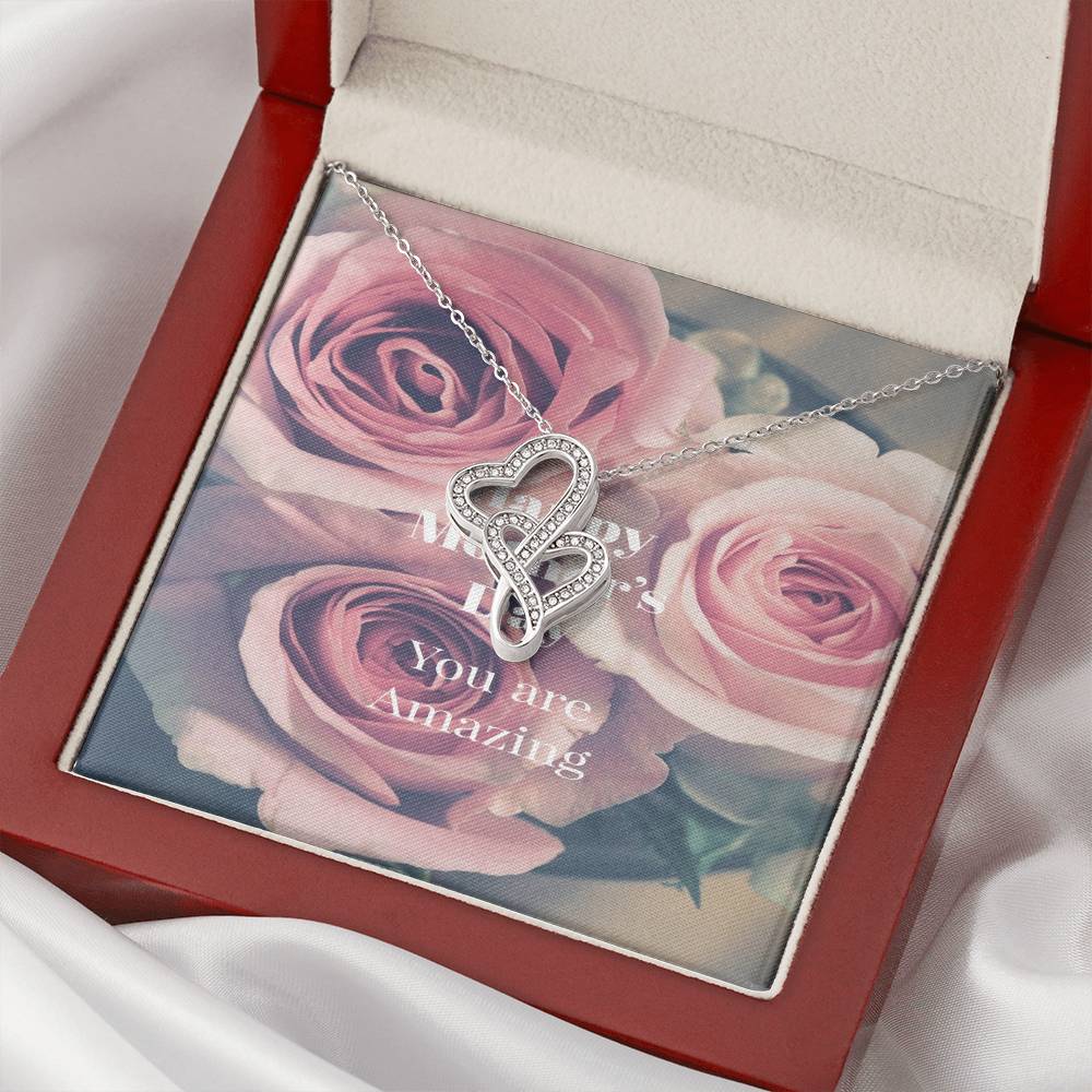 Happy Mother's Dayike Mens Production 2 Double Hearts Necklace