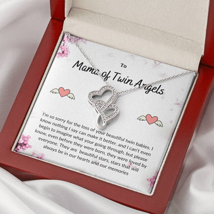 Twin Angels - Double Heart Double Hearts Necklace