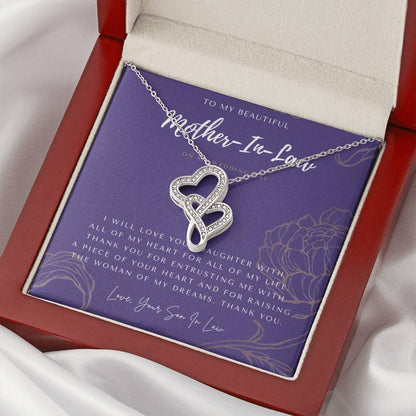 Mother Of The Bride Gift From Groom  Mother In Law Gift On Wedding Day From Groom  Gifts For Mother Of The Bride  Futu Double Hearts Necklace