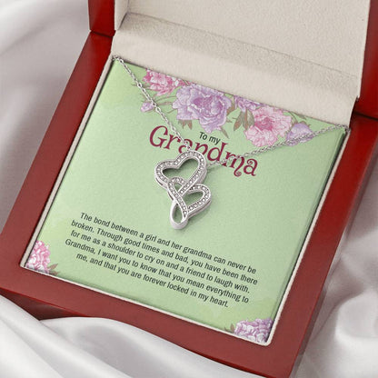 For Grandma Double Hearts Necklace