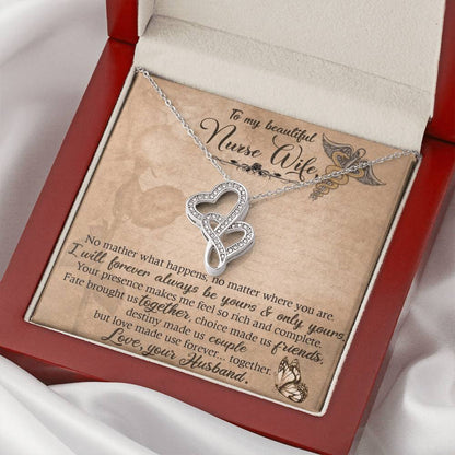 My Special Nurse Wife Double Hearts Necklace