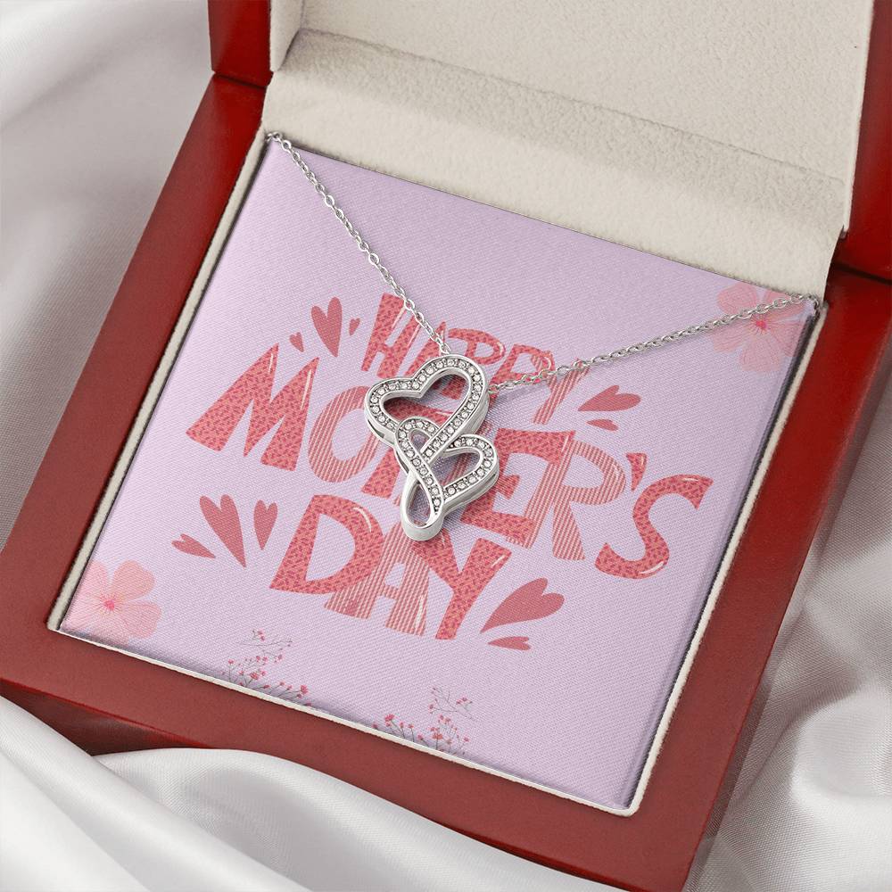 Moms Love Double Hearts Necklace