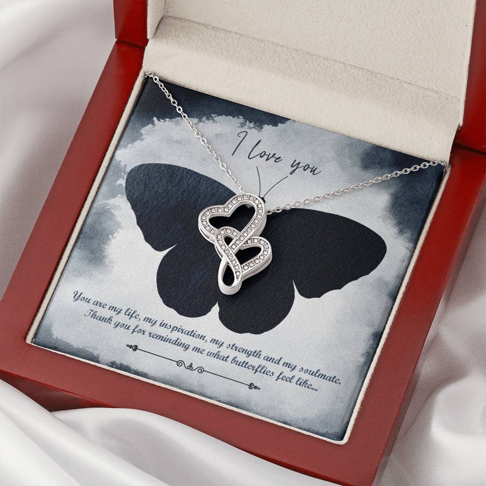 Double Hearts Butterfly Double Hearts Necklace