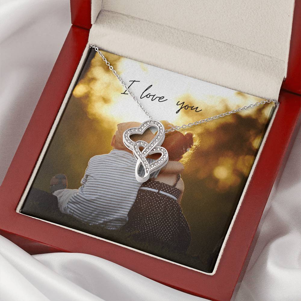 Necklace - I Love You Double Hearts Necklace