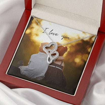 Necklace - I Love You Double Hearts Necklace