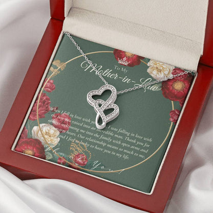 Mother In Law Gift  Mom In Law Jewelry  Mother's Day Gift For Mother-In-Law  Gift For Mother In Law  Mother-In-Law Nec 1 Double Hearts Necklace