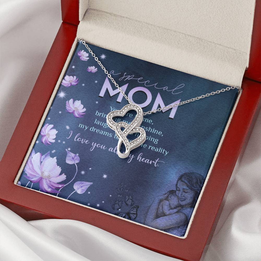 Birthday Gift For Mother Mother Gift Necklace Christmas Gift Meaningful Mother Gift 5 Double Hearts Necklace