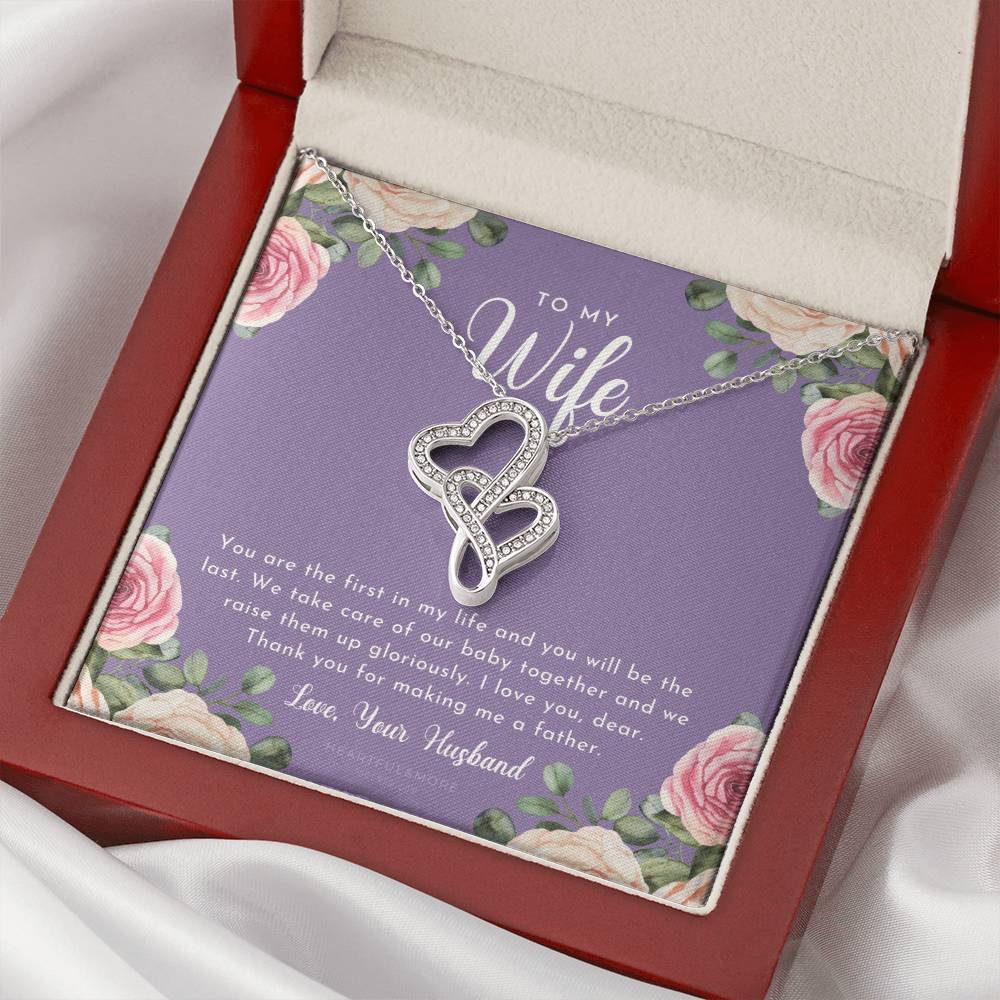 Postpartum Gift For Wife Gift For Wife Post Pregnancy Becoming A Mother Gift Gift For Wife Birth Wife After Pregnancy  6 Double Hearts Necklace