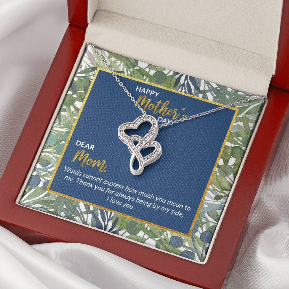 Mother's Day Collection  - Green Spring Double Hearts Necklace