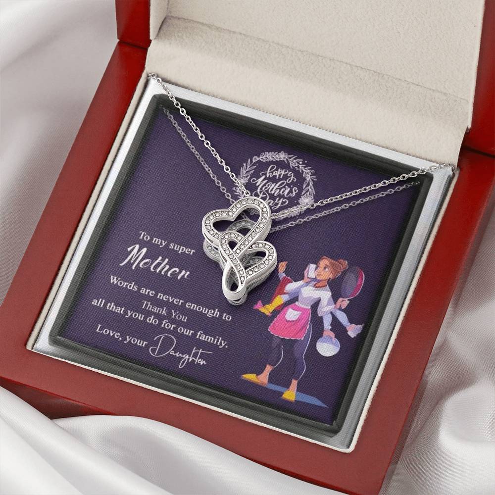 Gorgeous  Double Hearts Necklace