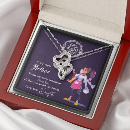 Gorgeous  Double Hearts Necklace