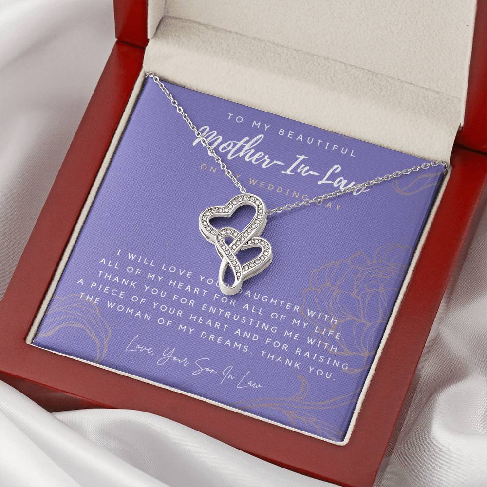 Mother Of The Bride Gift From Groom  Mother In Law Gift On Wedding Day From Groom  Gifts For Mother Of The Bride  Futu 1 Double Hearts Necklace