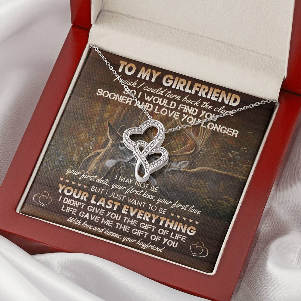 Your Last Everything - Best Gift For Girlfriend Double Hearts Necklace
