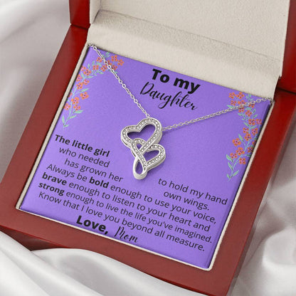 The Little Girl Who -  Double Hearts Necklace