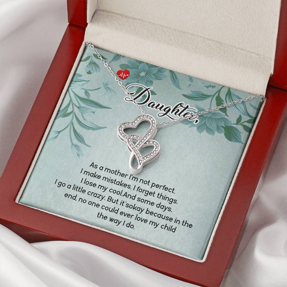 To My Daughter - 4 Double Hearts Necklace
