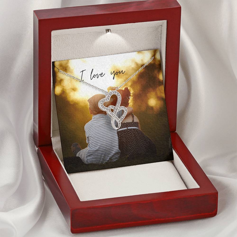 Necklace - I Love You Double Hearts Necklace